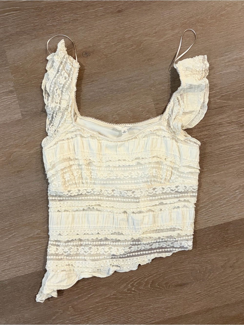 Women’s Ivory Lace Crochet Tank Top
